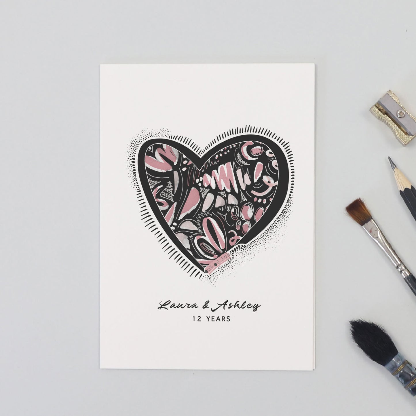 Personalised Anniversary Heart Card  | Wedding | New Home